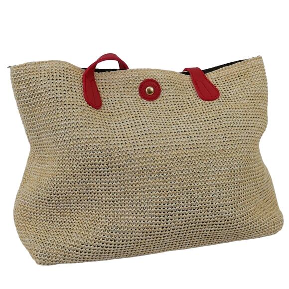 Woven Large Tote Shoulder Handbag Purse  Monogrammed with DSM  Noatd 8831628 - Picture 3 of 5